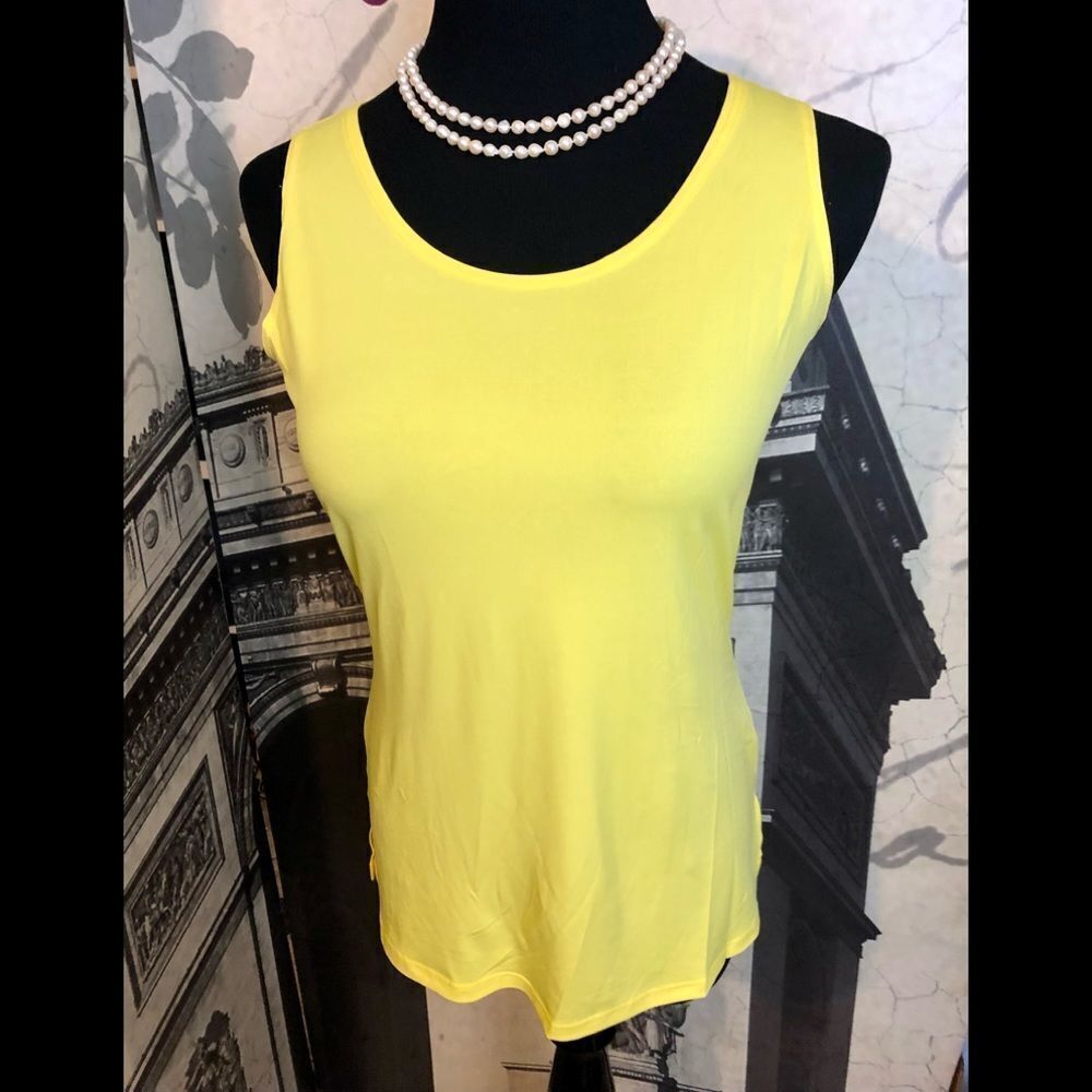 NWT bright yellow tank by Ronnie Salloway